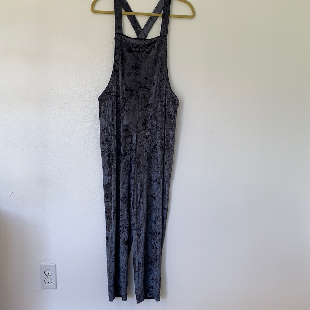 Velvet overalls